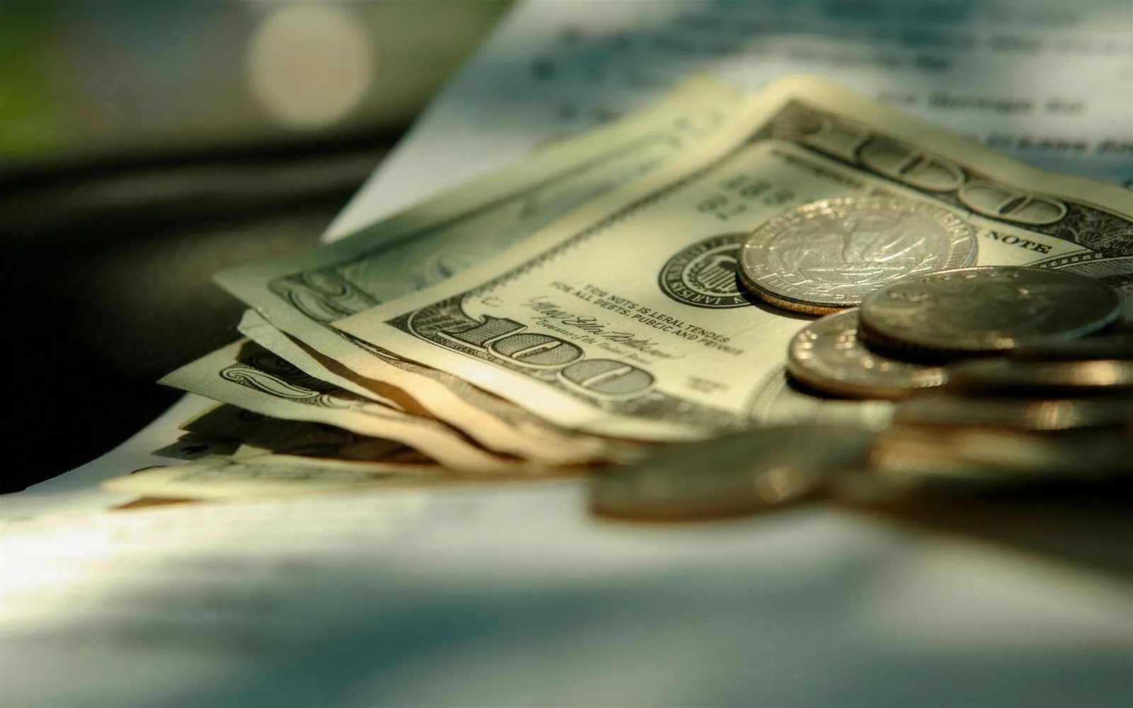 Cash and coins, the money a cleaner report keeps in your pocket